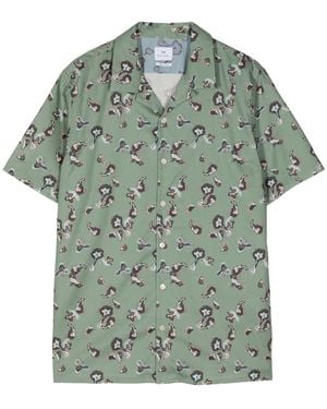 Paul Smith Camicia Con Stampa Grafica - Verde