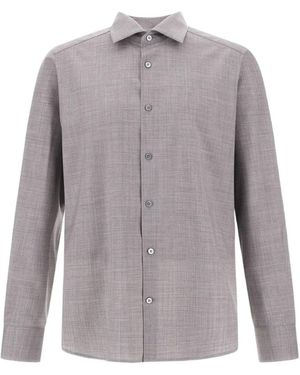 Herno Stretch-Wool Shirt - Grey