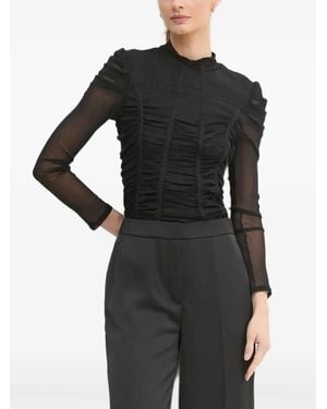 Diane von Furstenberg Lace-Trimmed Top - Black