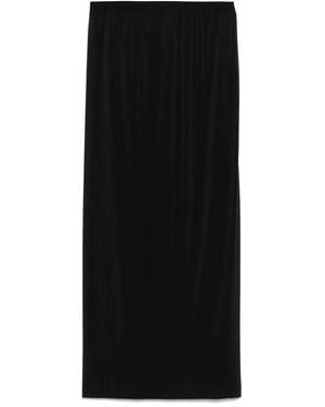 Wardrobe NYC Semi-Sheer Midi Skirt - Black