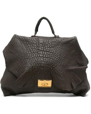 UN TÈ DA MATTI Sac Cabas Leon En Cuir - Black