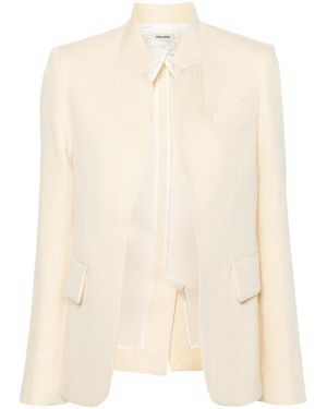 Zadig & Voltaire Very Lurex Single-Breasted Blazer - Natural