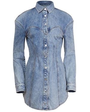 Fleur du Mal Denim Shirt Dress - Blue
