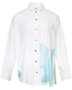 Enfold Leaf-Motif Shirt - White