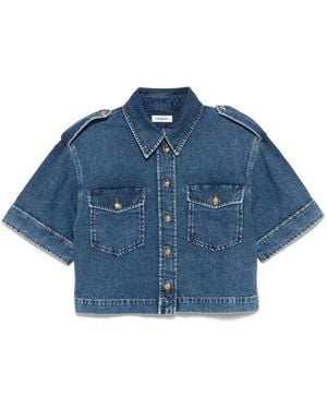 Sandro Camisa vaquera de algodón - Azul
