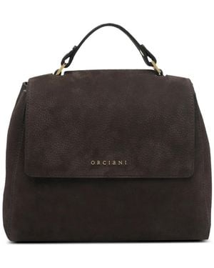 Orciani Small Sveva Nubuck Handbag - Black