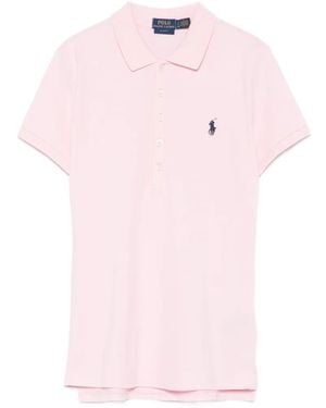 Polo Ralph Lauren Embroidered-Logo Polo Shirt - Pink