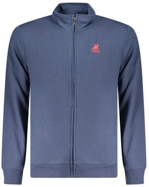 U.S. Grand Zip-Up High-Neck Jumper - Blue