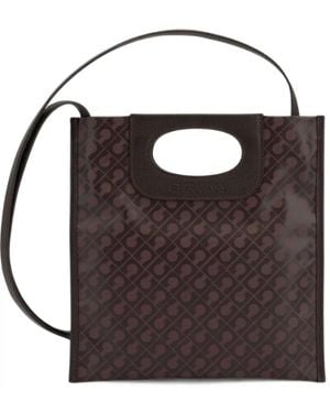 Gherardini Mini Piattina Tote Bag Mit Monogramm - Braun