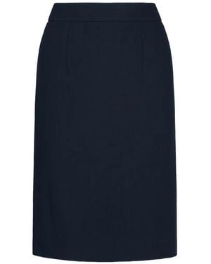 Oscar de la Renta Wool-Blend Pencil Skirt - Blue