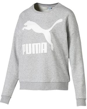 PUMA Logo-Print Sweatshirt - Grey