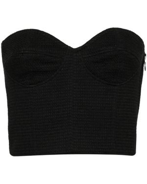 forte_forte Sweetheart Cropped Top - Black