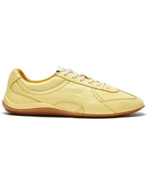 LILI CURIA Zola Logo Embossed Trainers - Yellow