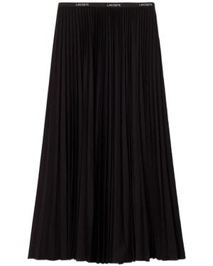 Lacoste Pleated Maxi Skirt - Black