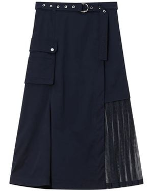 Musium Div. Belt Pocket Skirt - Blue