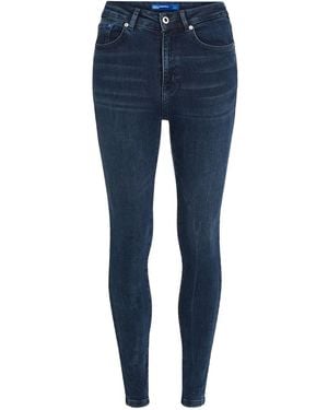 KARL LAGERFELD High-Rise Skinny Jeans - Blue