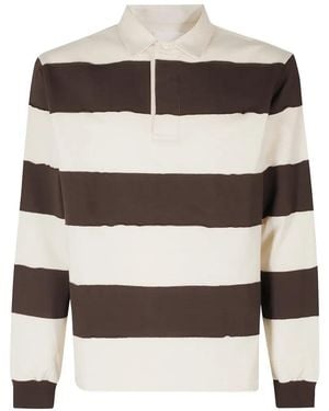 Woc Striped Long-Sleeve Polo Shirt - Black