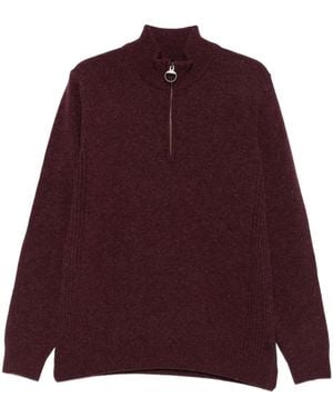 Barbour Pullover mit Reißverschluss - Lila
