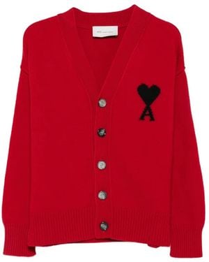 Ami Paris Ami De Coeur Cardigan - Rot
