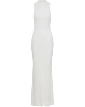 Self-Portrait Racer-Back Maxi Dress - White