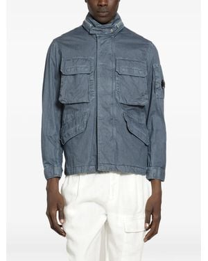 C.P. Company 50 Fili Wax Field Jacket - Blue