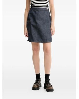 Marc O' Polo Front-Pocket Mini Skirt - Blue