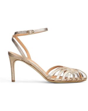 The Seller Caged Heeled Sandals - Metallic
