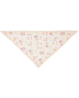 Prada Floral-Print Silk Scarf - White