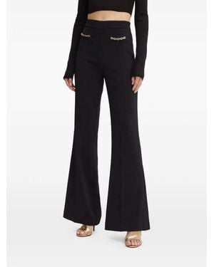 Twinset Chain-Detail Flared Trousers - Black