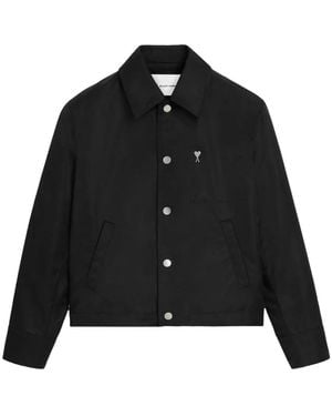 Ami Paris Ami De Coeur Button-Fastening Jacket - Black