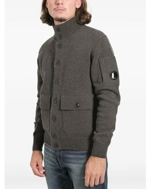 C.P. Company Button-Pocket Wool Cardigans - Grey