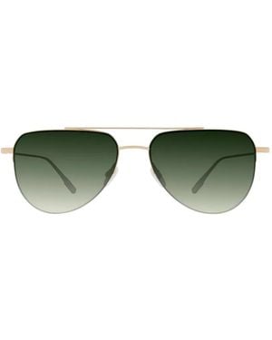 Barton Perreira Mcnair Pilot-Frame Sunglasses - Green