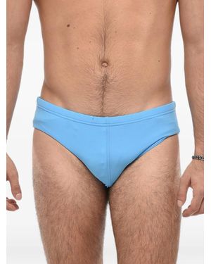 DSquared² Logo-Print Drawstring-Waist Swim Briefs - Blue