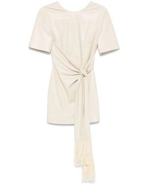 Nanushka Knot-Detail Mini Dress - Natural