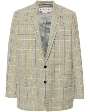 Marni Microcheck Blazer - Natural