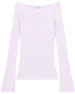 Courreges ボートネック セーター - ピンク