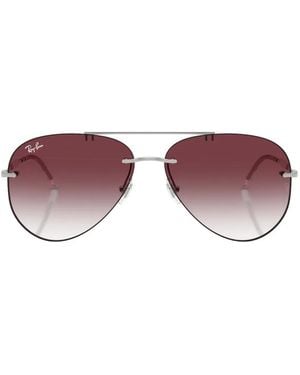 Ray-Ban Pilot-Frame Sunglasses - Purple