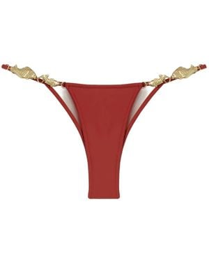 Reina Olga Bragas De Bikini Splash Con Pez - Rojo