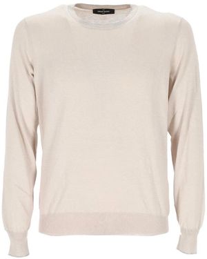 Gran Sasso Fine-Knit Crew-Neck Jumper - White