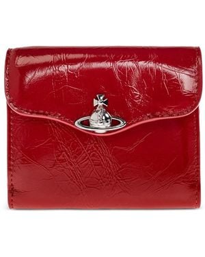 Vivienne Westwood Portefeuille Verni À Plaque Orb - Red