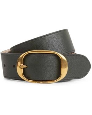 Tom Ford Grainy-Leather Buckle Belt - Multicolour