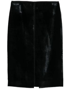 Semicouture Gonna Con Inserti - Nero