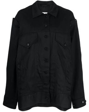 Melitta Baumeister Detachable-Sleeve Denim Jacket - Black