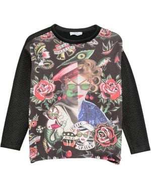The Artistylist Old School Graphic-Print Sweatshirt - Black