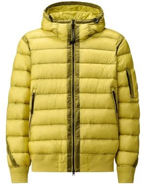 C.P. Company Lens-Detail Hooded Down Jacket - Yellow
