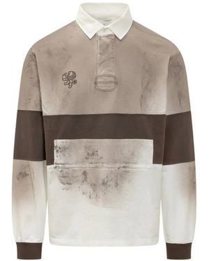 Woc Striped Polo Shirt - White