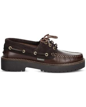 Barbour Darras Leather Boat Shoes - Brown