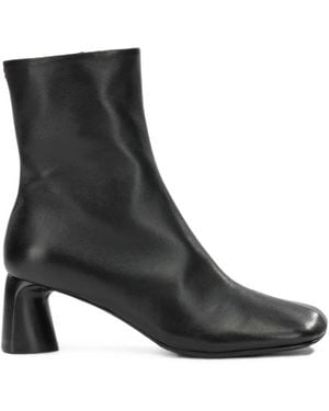 Halmanera Side-Zip Leather Ankle Boots - Black
