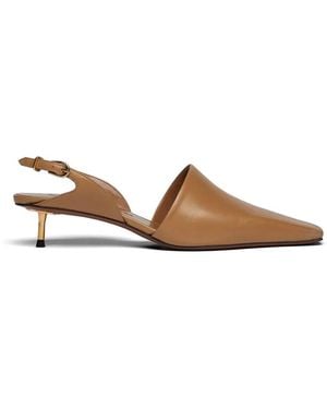 Nanushka Zapatos De Tacón Con Puntera Cuadrada - Marrón
