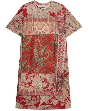 Pierre Louis Mascia Patchwork-Print T-Shirt - Red